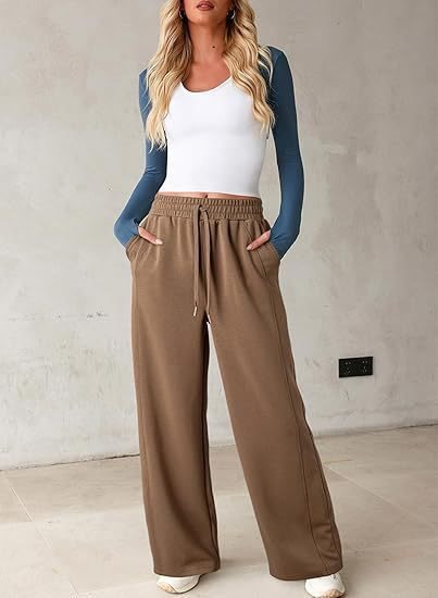 Damen Bequeme und lässige Freizeithose mit elastischem Bund und seitlichen Taschen Drune
