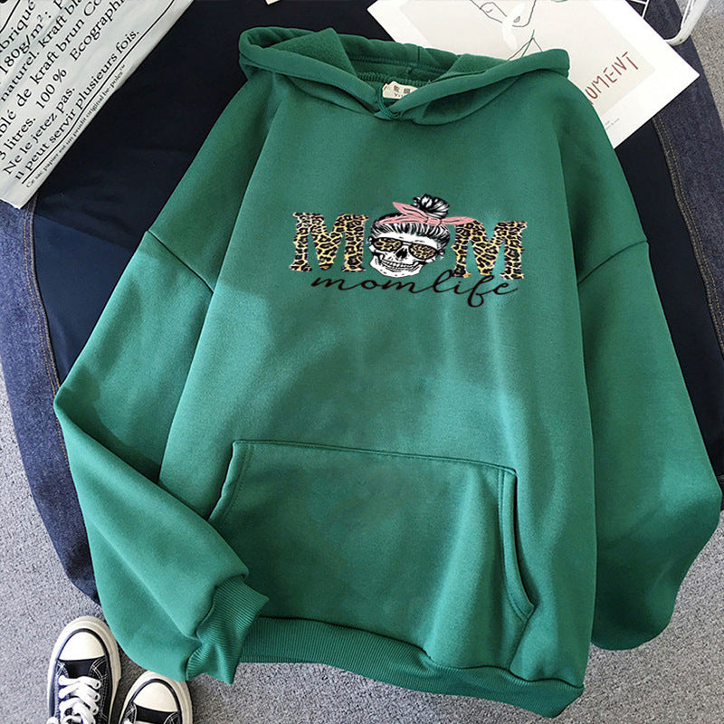 Damen Hoodie mit kreativem Totenkopf-Design Drune