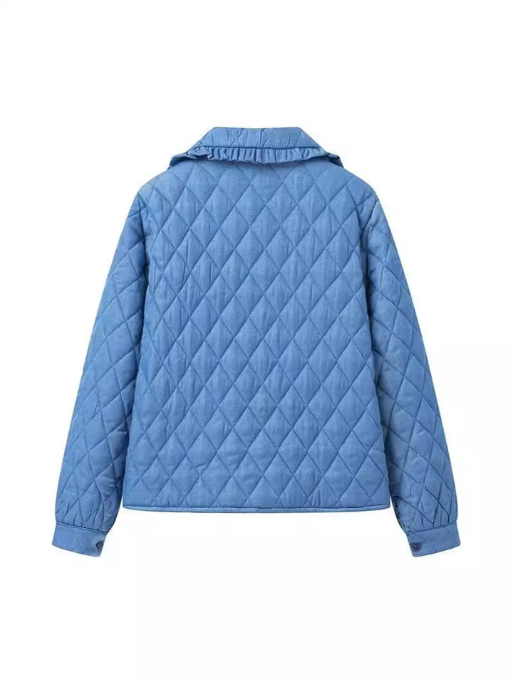Damen Steppjacke mit großem Kragen und praktischen Taschen Drune