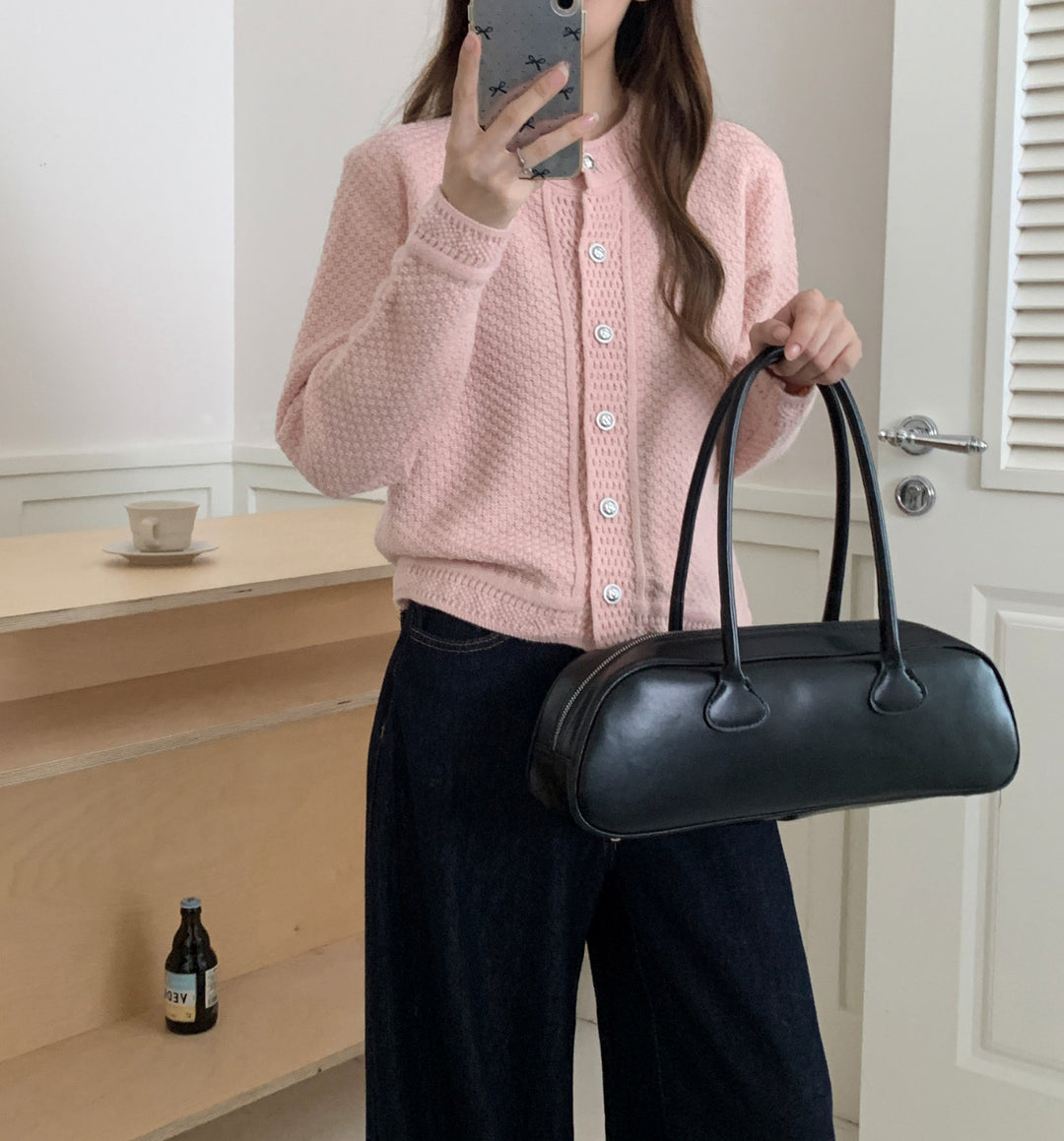Damen Strickjacke mit strukturiertem Muster und hochwertigen Knöpfen Drune