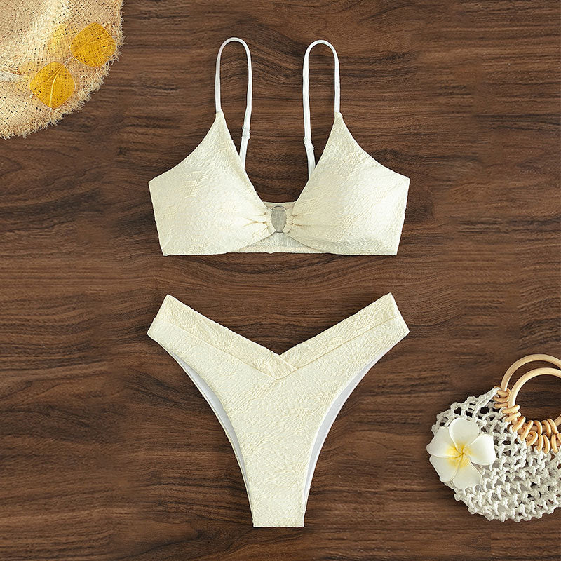 Damen Triangel-Bikini mit modischem Ringdetail Drune