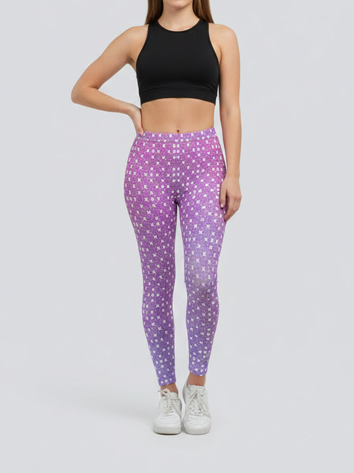 Damen Sportleggings mit stylischem Sternen-Design und hohem Bund Drune