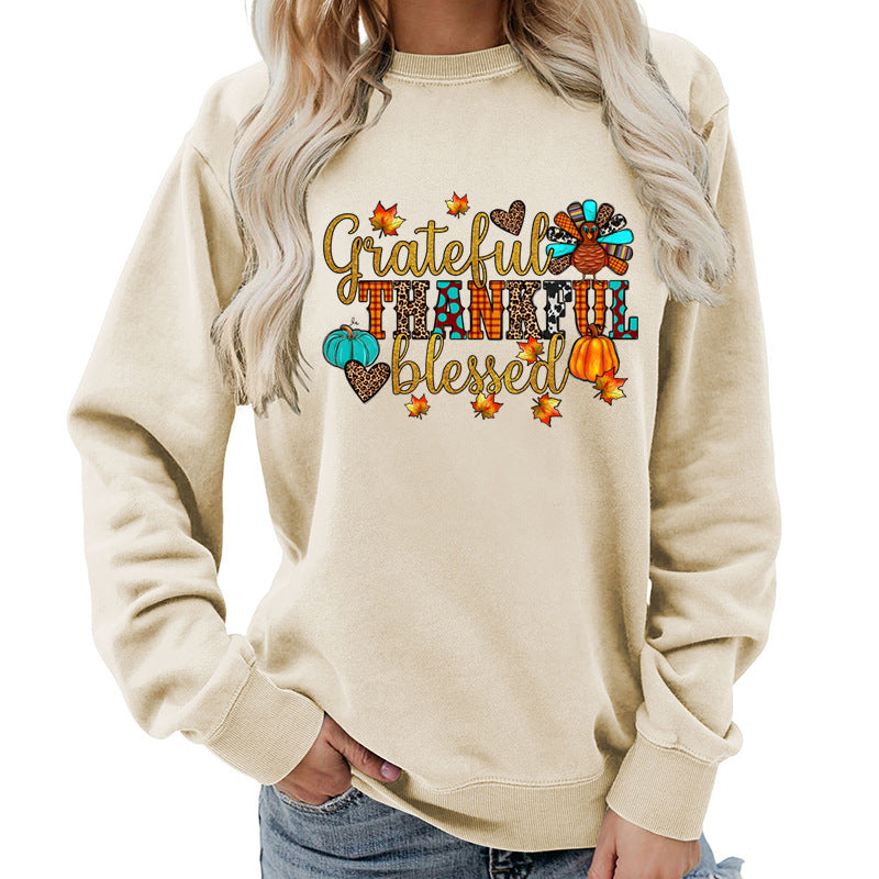 Damen Sweatshirt mit herbstlichem Dankeschön-Motiv Drune