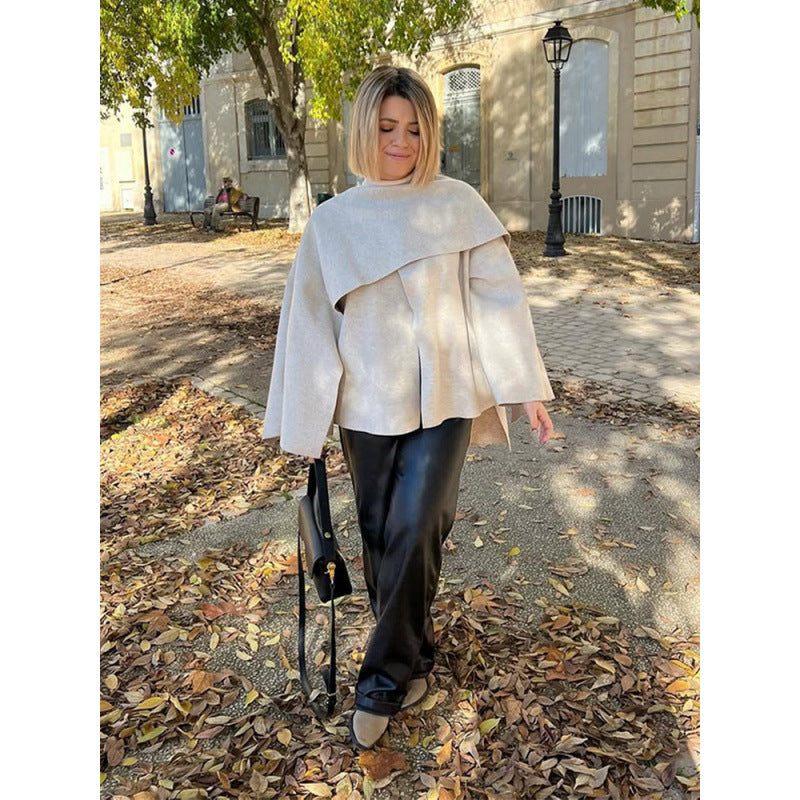 Damen Elegante Kapuzenjacke mit innovativem Schnitt und großzügigen Ärmeln Drune
