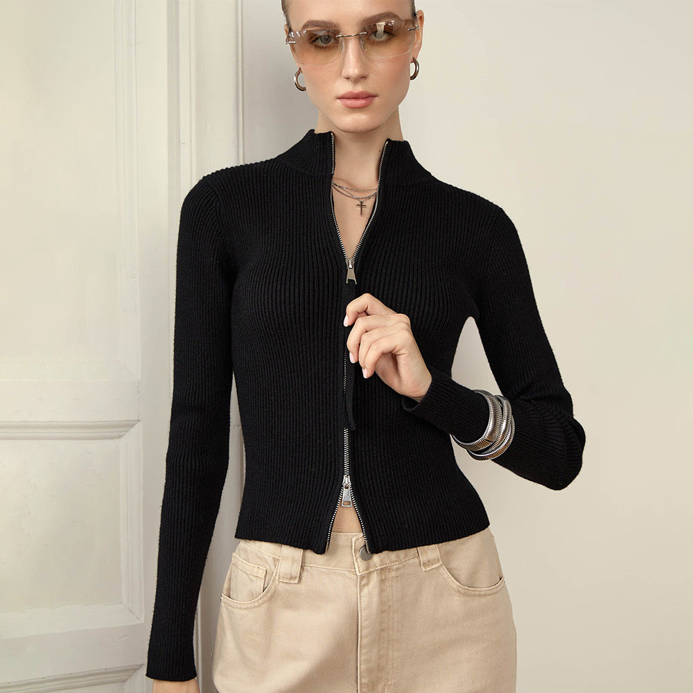 Damen Rippstrickpullover aus weichem Baumwollmix mit elegantem Schnitt Drune