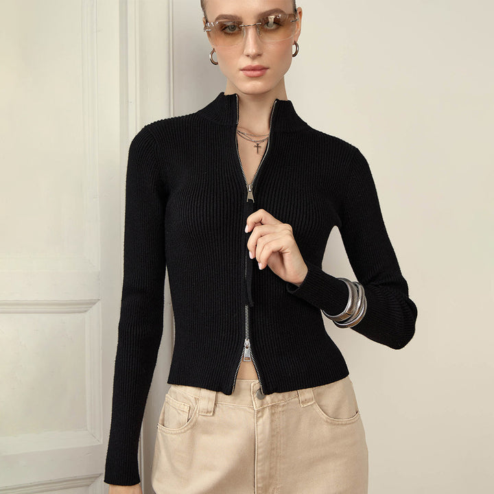Damen Rippstrickpullover aus weichem Baumwollmix mit elegantem Schnitt Drune