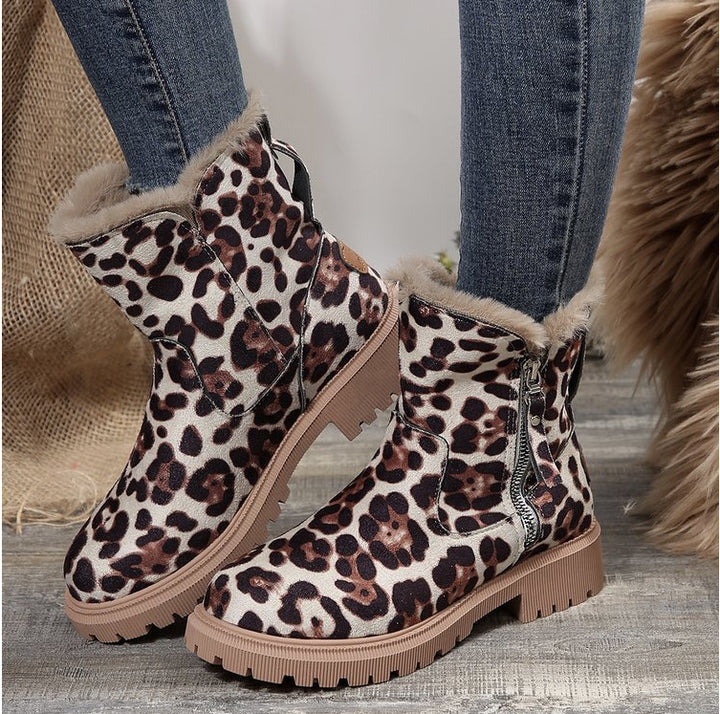 Damen modische Winterboots mit weichem Innenfutter und robustem Profil Drune
