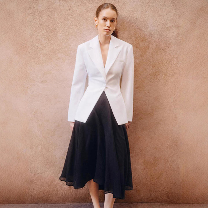 Damen Eleganter Blazer mit tailliertem Schnitt Drune