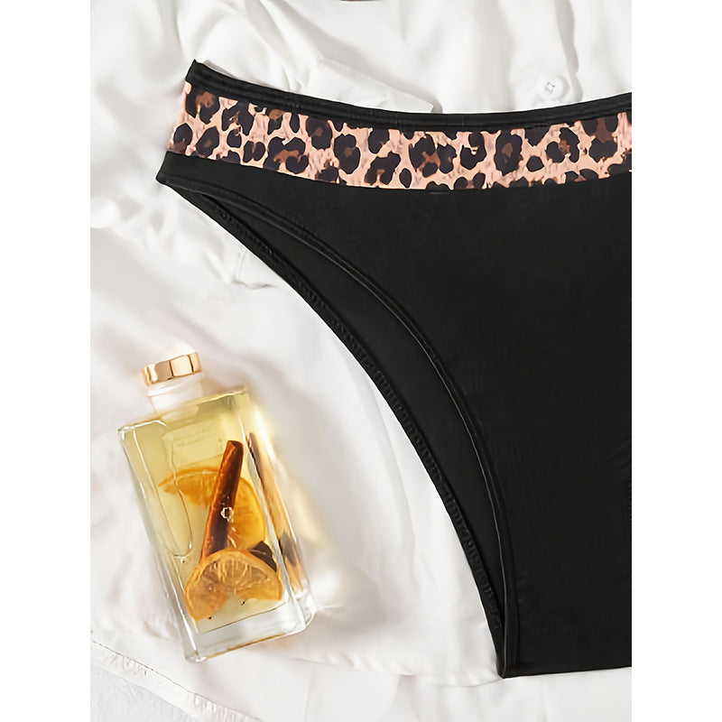 Damen Bikini-Set mit gemütlichem Twist-Design und animalischem Akzent Drune