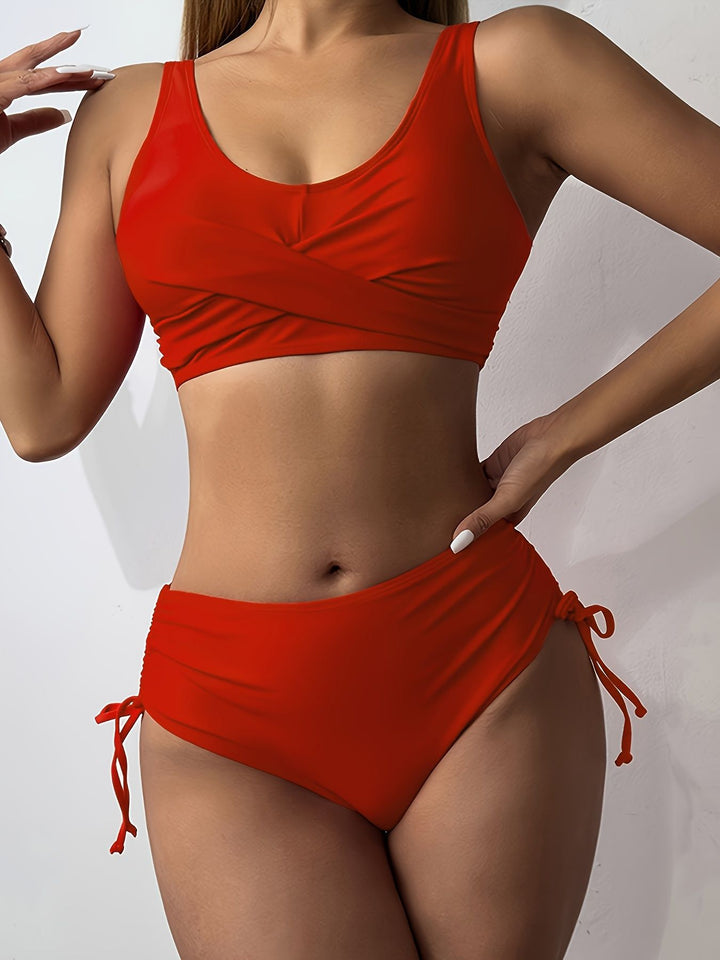 Damen Sportliches Bikini-Set mit Wickel-Design Drune