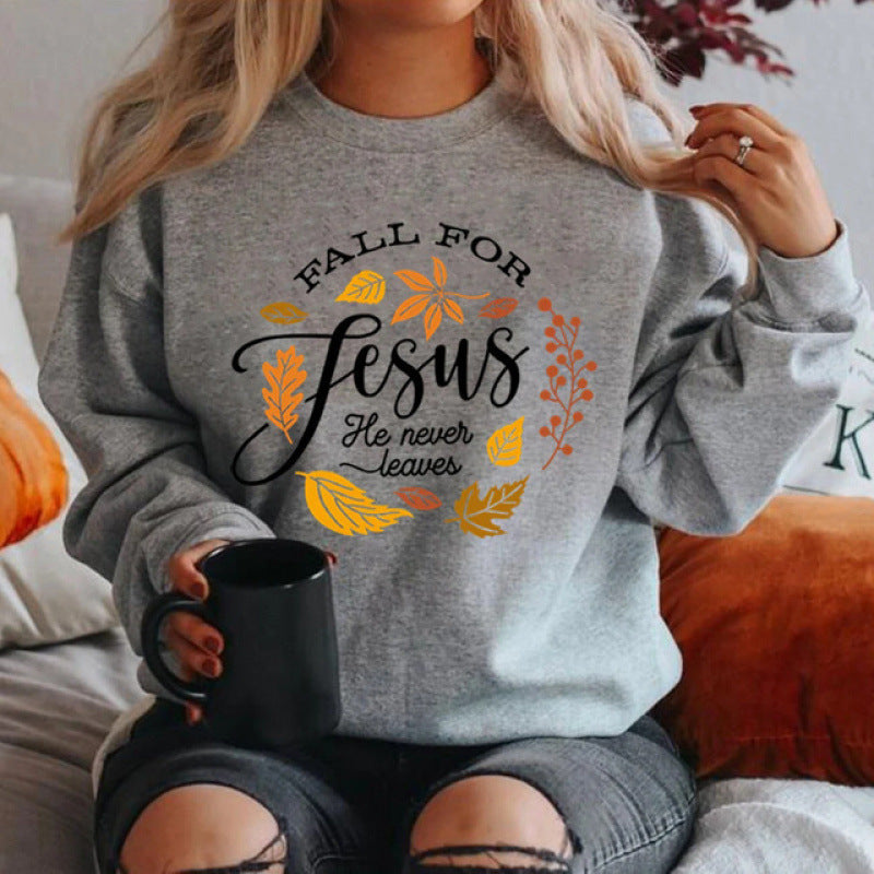 Damen Sweatshirt mit inspirierendem botanischem Herbstmotiv und angenehm weichem Innenfutter Drune