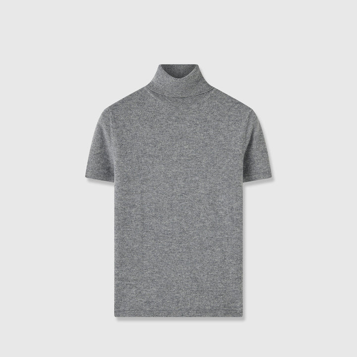 Damen elegantes und bequemes T-Shirt mit Stehkragen Drune