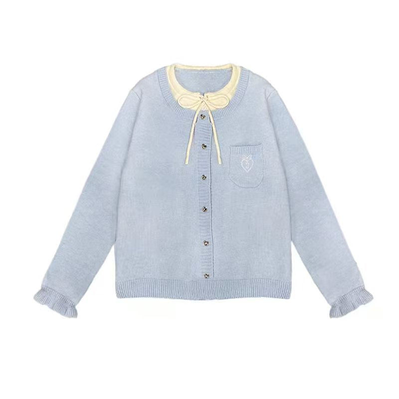 Damen Strickjacke mit dekorativen Knöpfen und hochwertiger Stickerei Drune