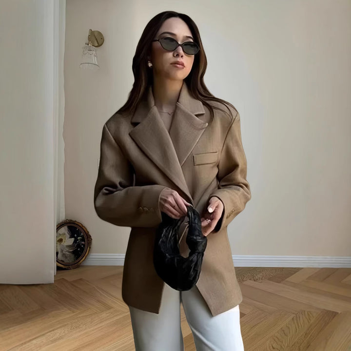 Damen Eleganter Oversized Blazer Drune