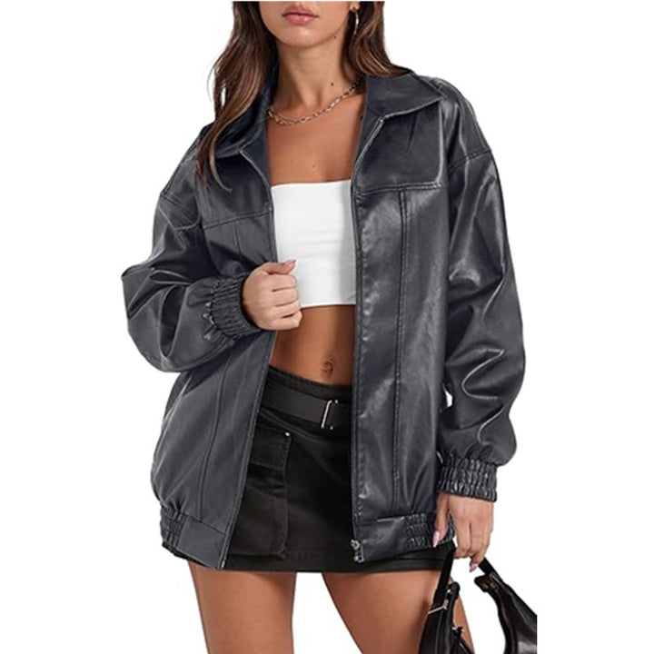 Damen modische und lässige Overshirt-Jacke Drune