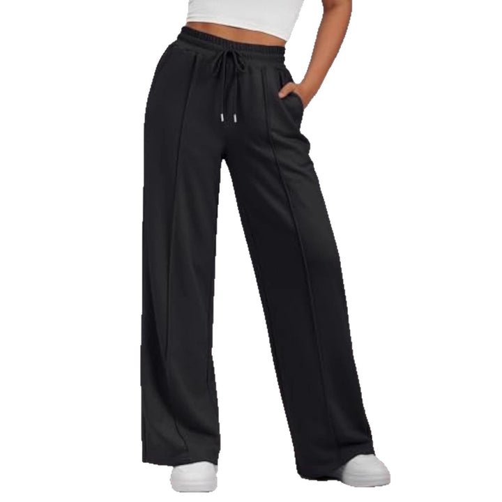Damen Komfortable Weite Sweatpants mit elastischem Bund und praktischen Taschen Drune