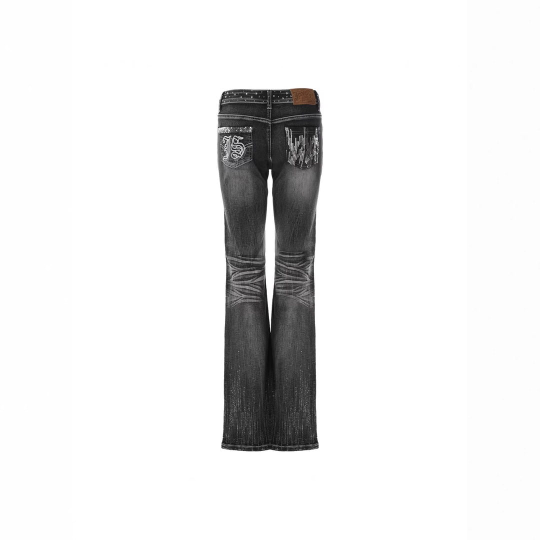 Damen Bootcut Jeans Drune