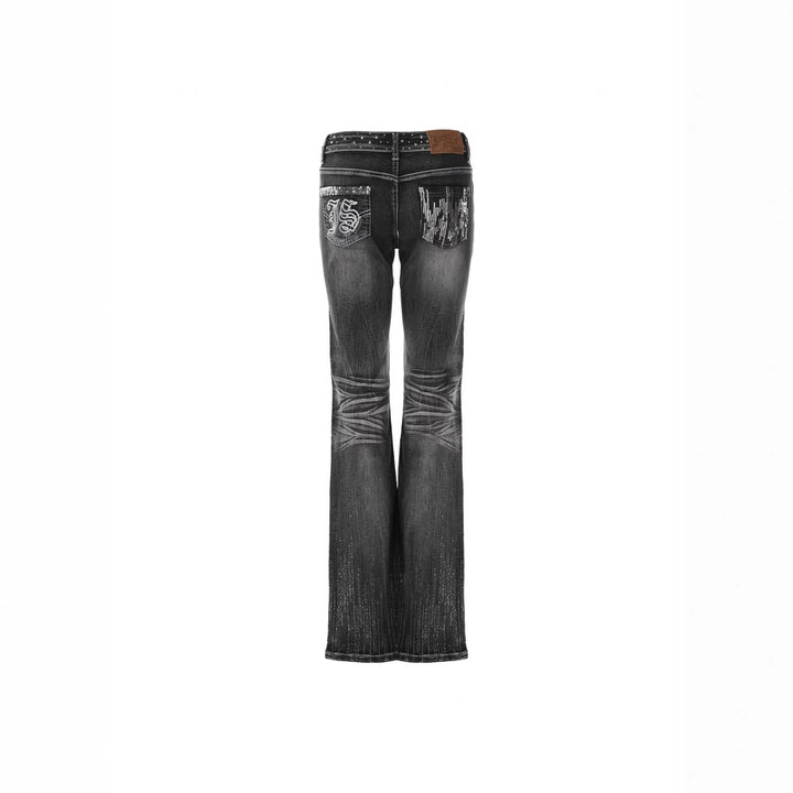Damen Bootcut Jeans Drune