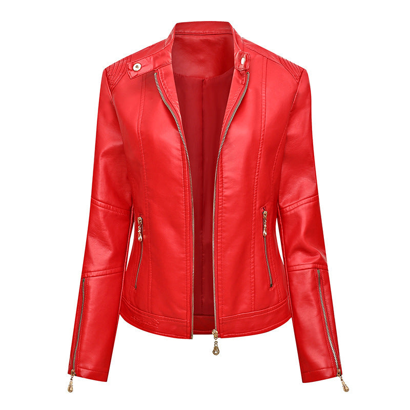 Damen Kunstlederjacke im Biker-Stil Drune