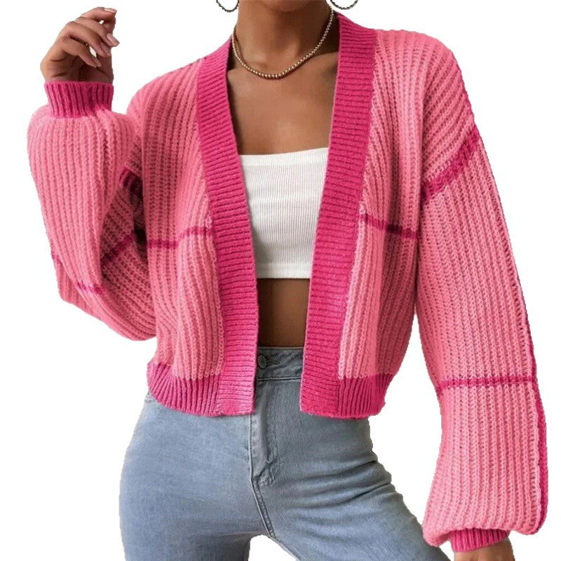 Damen Strickjacke mit lässigem Schnitt und voluminösen Ärmeln Drune