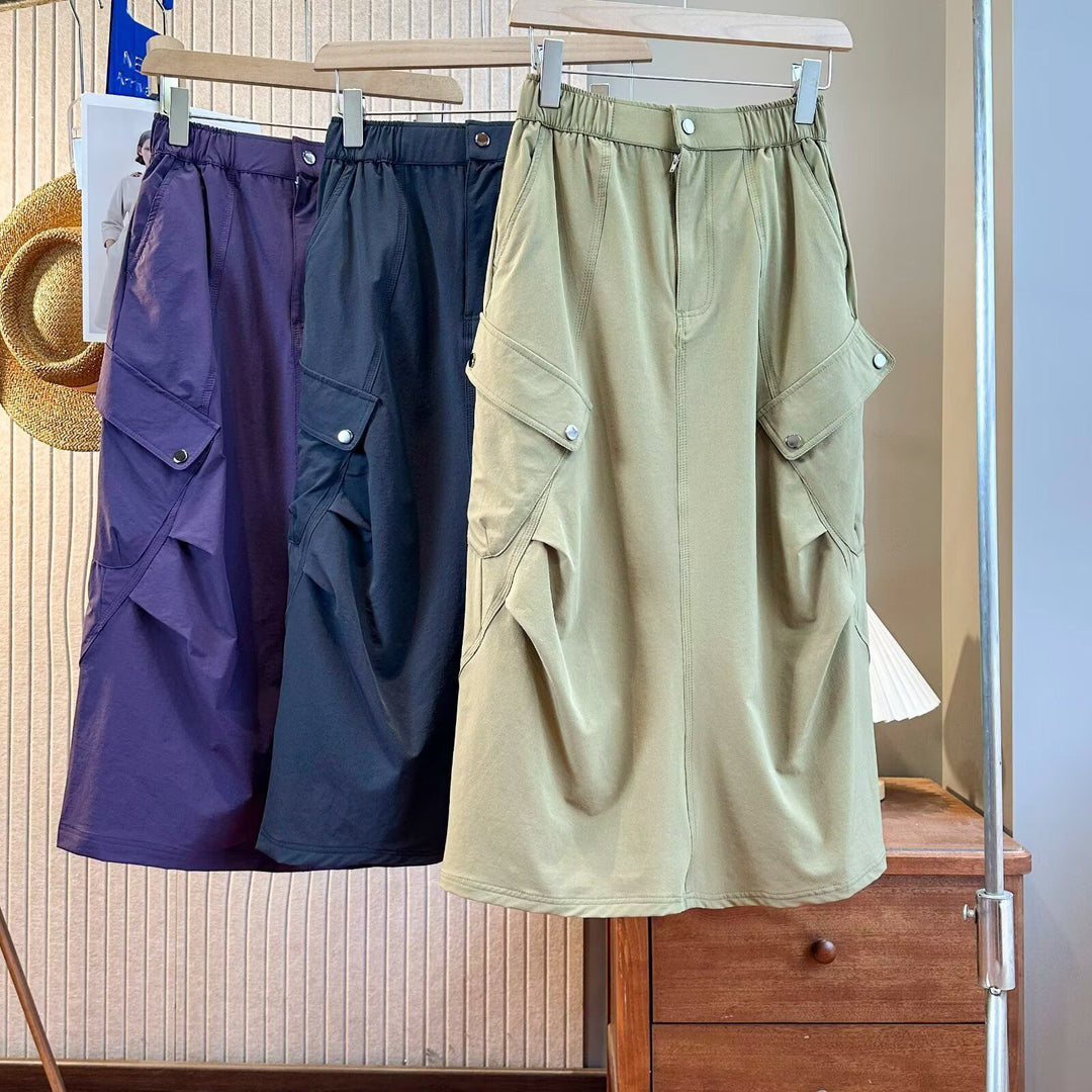 Damen Cargo-Rock mit praktischen Taschen Drune