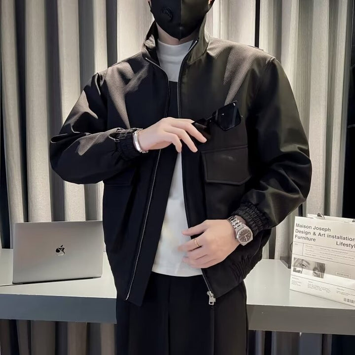 Herren modische Übergangsjacke mit praktischen Taschen und elastischen Bündchen Drune