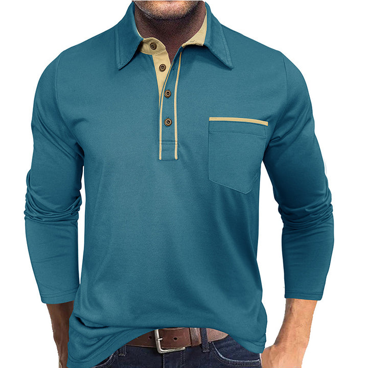 Herren Langarm-Polohemd Drune