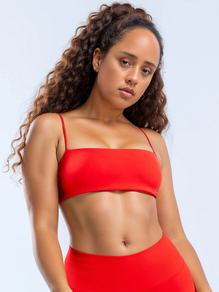 Damen Sportliches Langarm Crop-Top mit angeschnittenem Design Drune