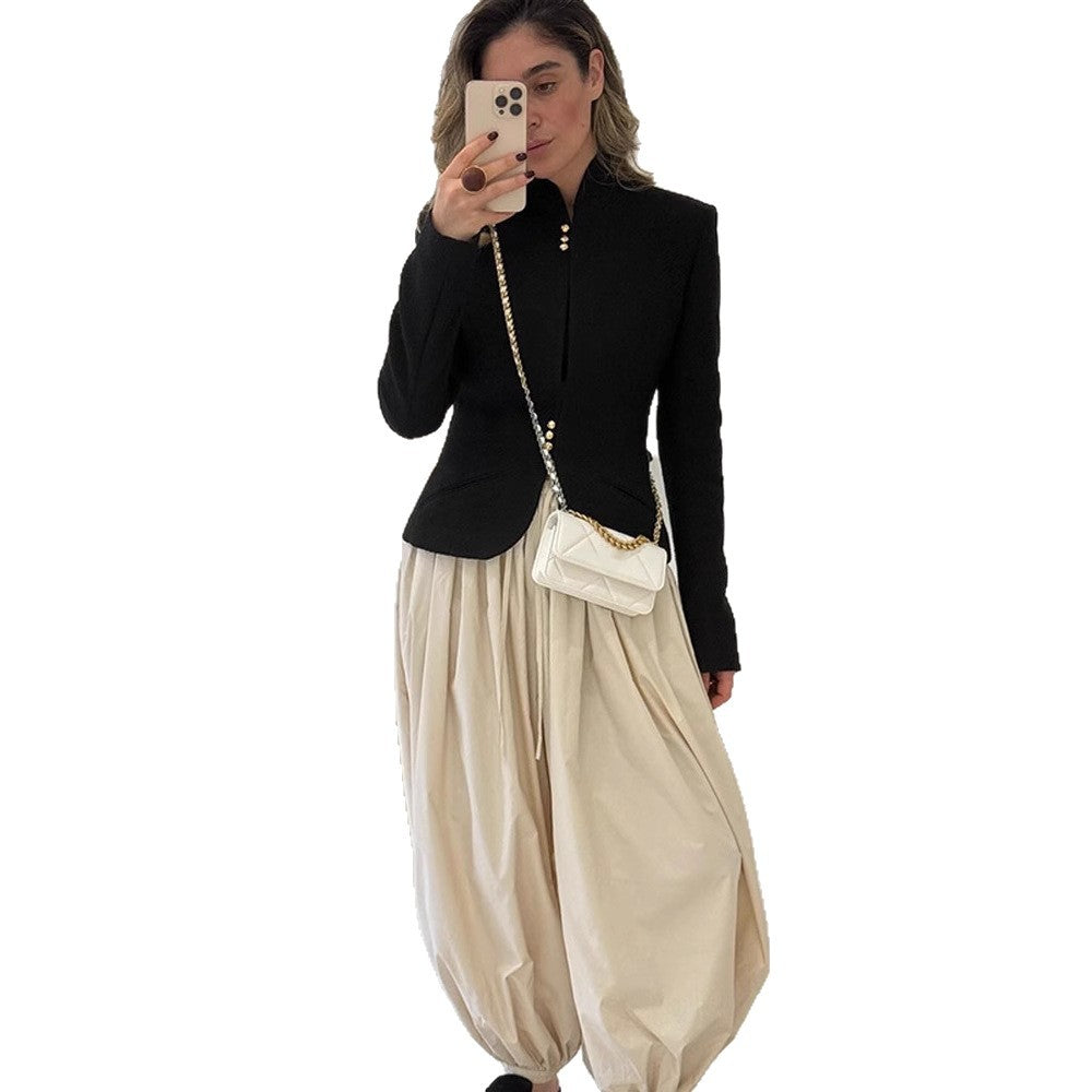 Damen elegante taillierte Blazerjacke Drune
