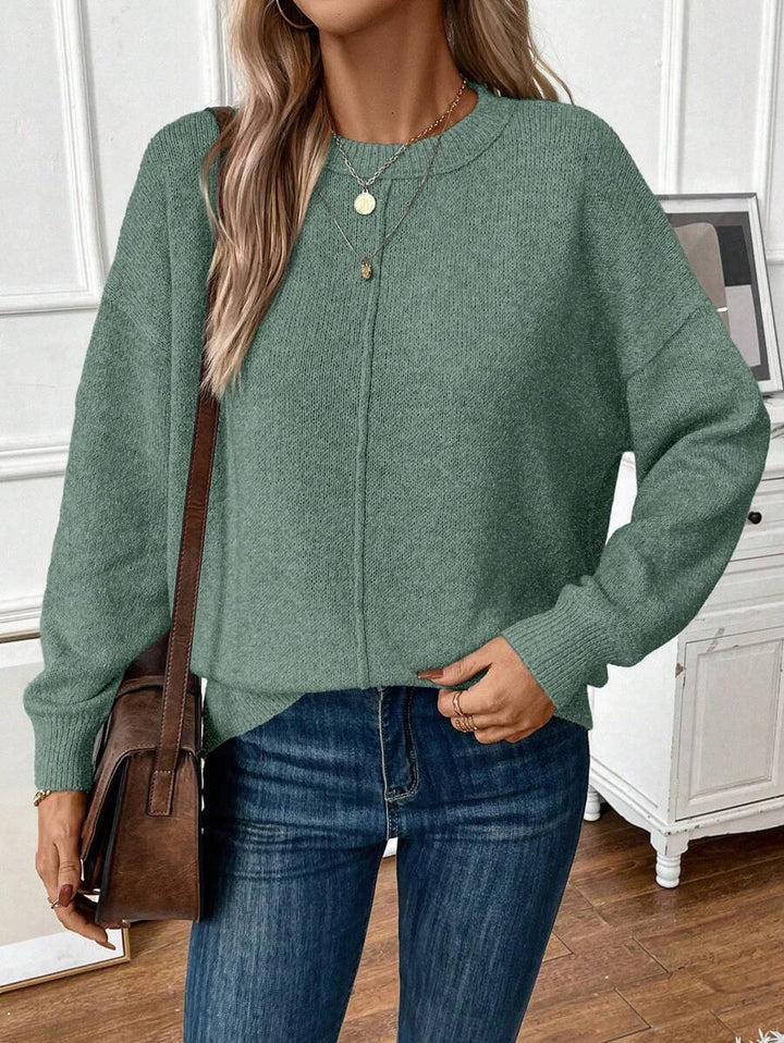 Damen gemütlicher Strickpullover mit lässigem Schnitt Drune