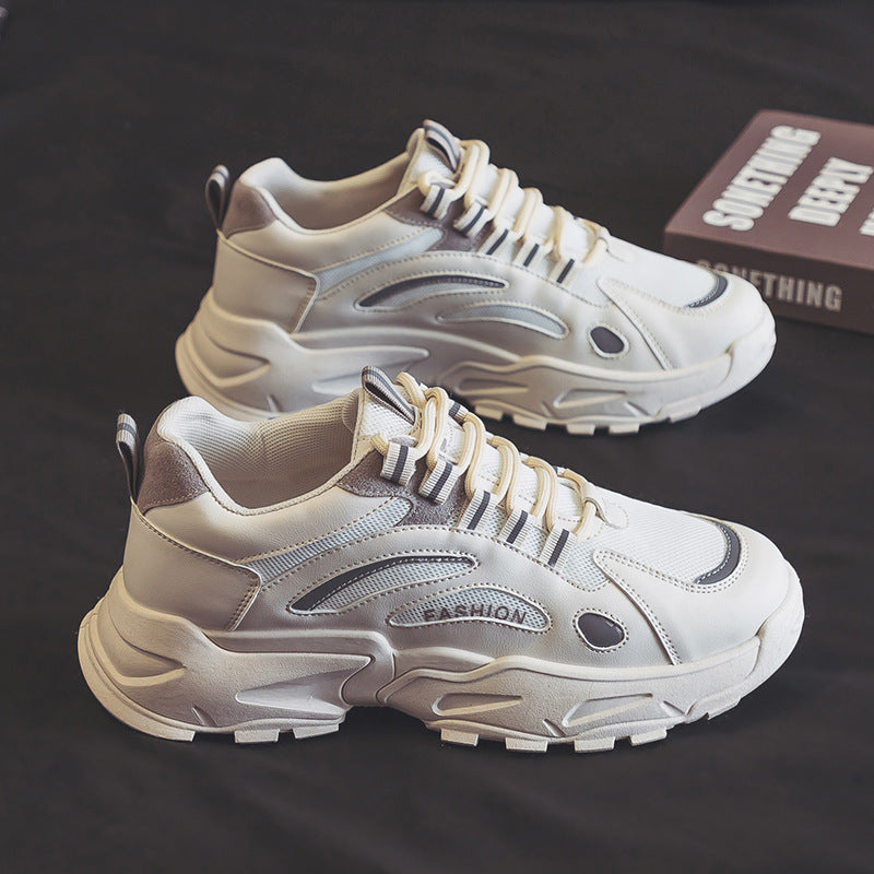 Damen Sportliche Sneakers mit atmungsaktiven Mesh-Einsätzen und markanter Sohlenkonstruktion Drune