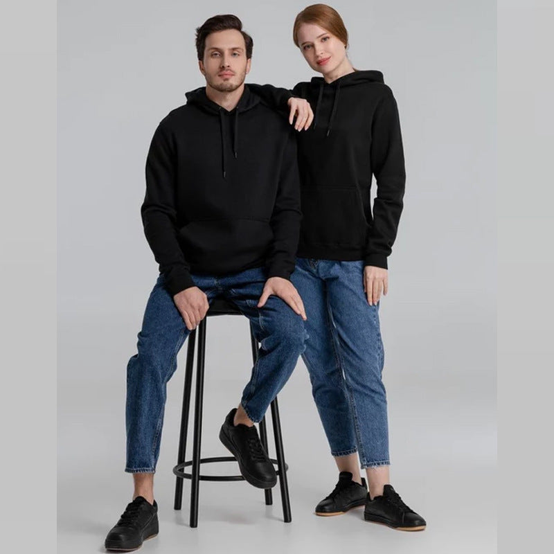 Unisex nan minimalistischer Heavyweight Kapuzenpullover aus French‑Terry mit verdeckter Kängurutasche und schmaler Silhouette Drune