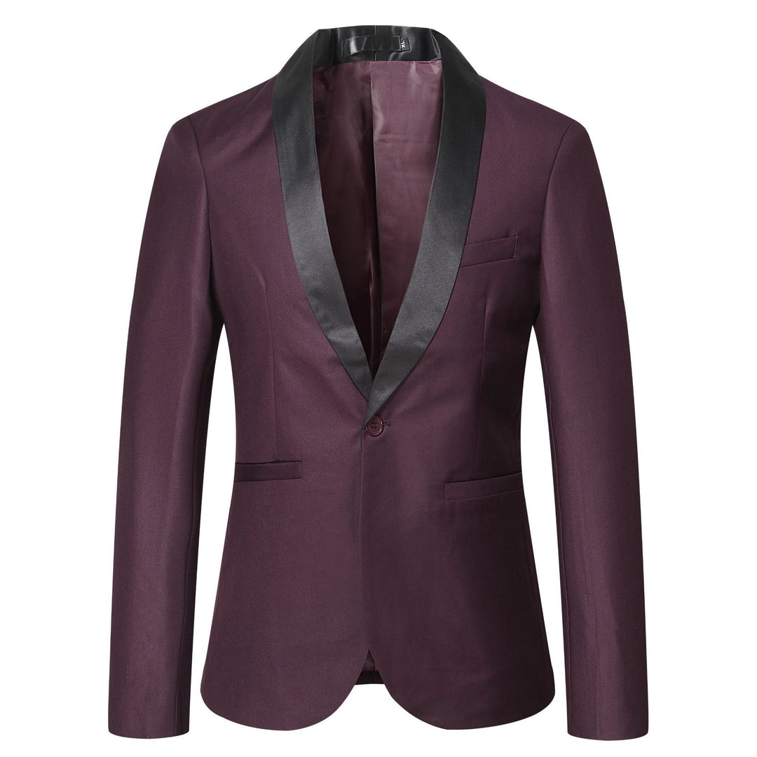 Herren eleganter Smoking-Blazer mit schickem Satinrevers Drune