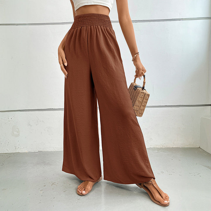 Damen Weit geschnittene Sommerhose mit elastischem Bund Drune