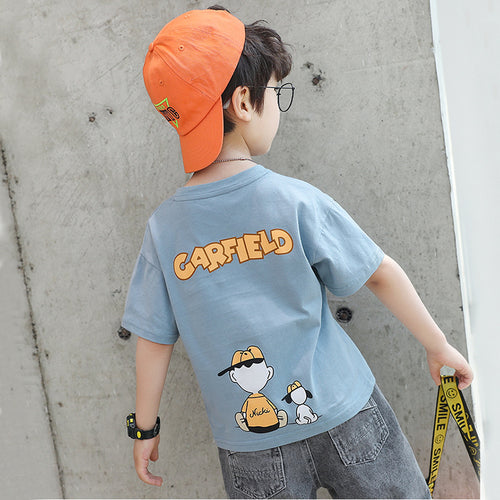 Jungen Baumwoll-T-Shirt mit coolem Cartoon-Design Drune