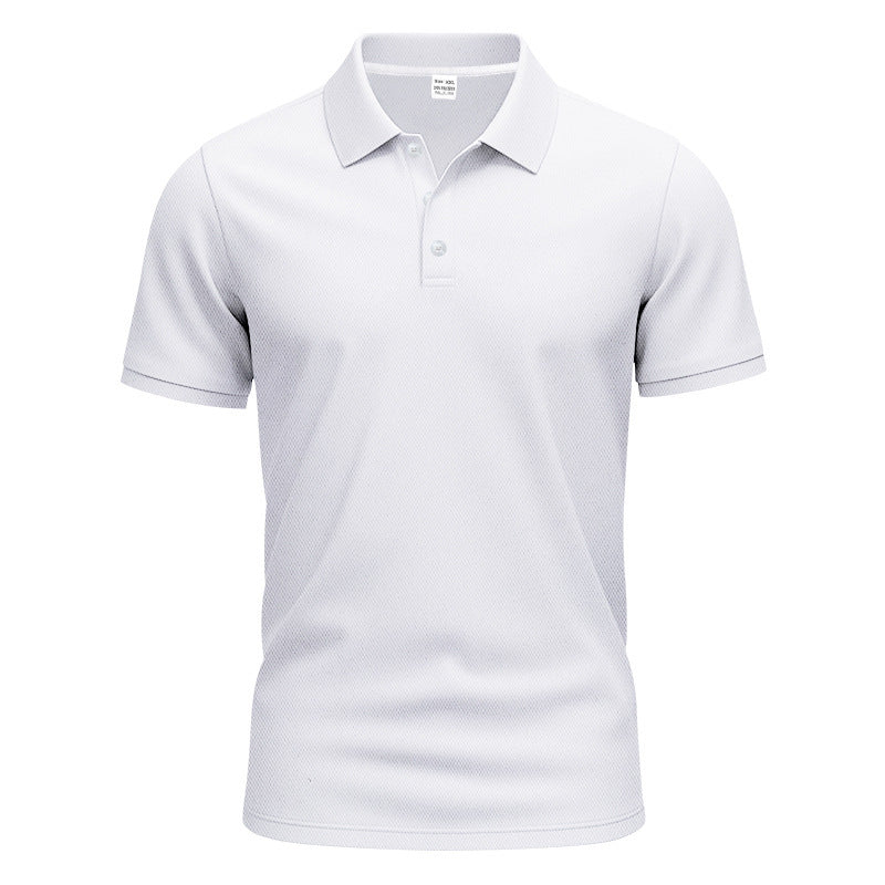 Herren nan Polokragen-Shirt mit schlanker Passform, atmungsaktiver Meshstruktur und flacher Zwei-Knopfleiste Drune