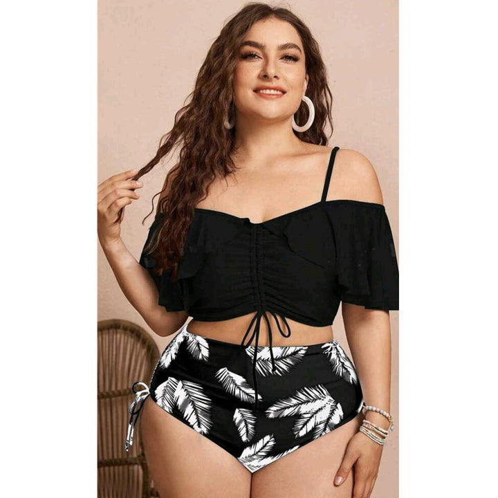 Drune | Großer geteilter Bikini mit Kordelzug und Rüschen
