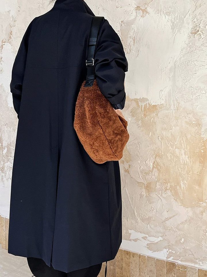 Drune | langer Trenchcoat - Minimalistisch & Entspanntes Fit - Offenes Vorderdesign - Herbst & Winter Oberbekleidung