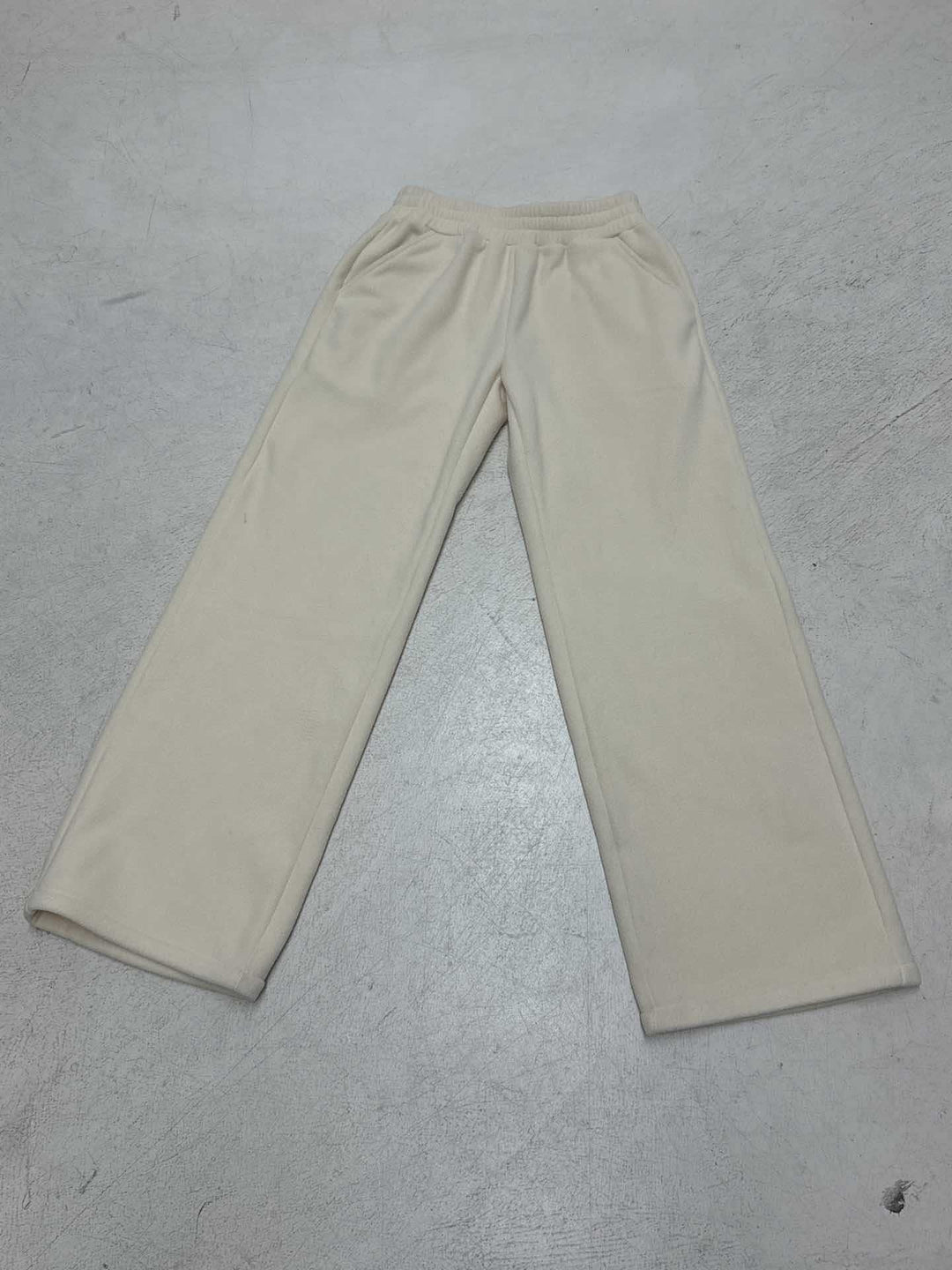 Damen Flauschige Jogginghose mit elastischem Bund und Seitennahttaschen Drune
