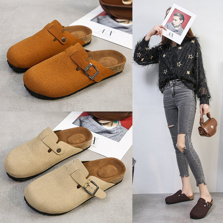 Damen Bequeme Clogs mit verstellbarem Riemen und anatomischem Fußbett Drune