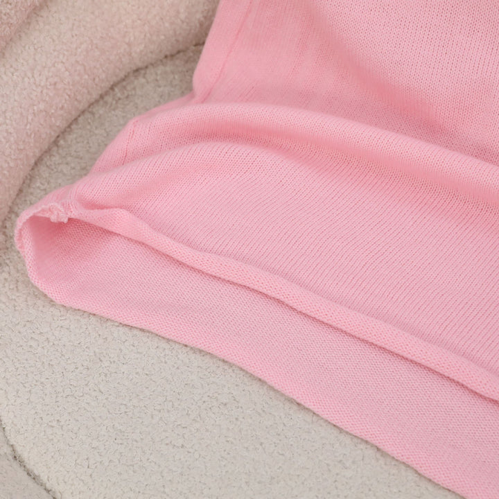 Damen lässiges Strickoberteil mit Dekorativem V-Ausschnitt und Kontrastdetails Drune
