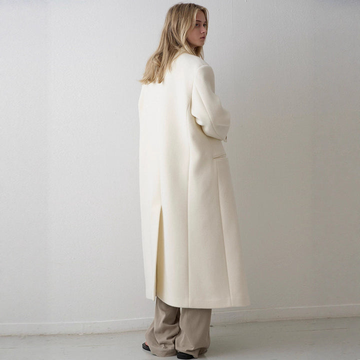 Damen Langer Oversized-Mantel mit doppelter Knopfreihe Drune