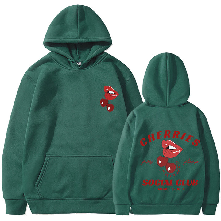 Damen Kapuzenpullover mit exklusivem Kirschen-Design Drune