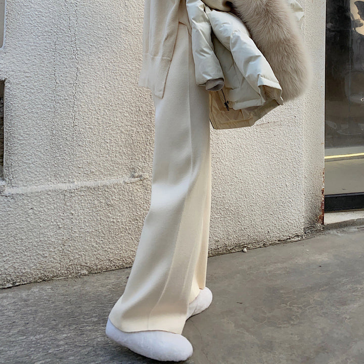 Damen Weite Palazzo-Hose aus weichem Material Drune