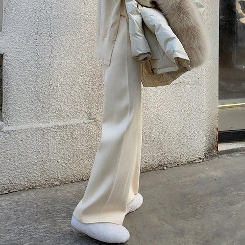 Damen Weite Palazzo-Hose aus weichem Material Drune