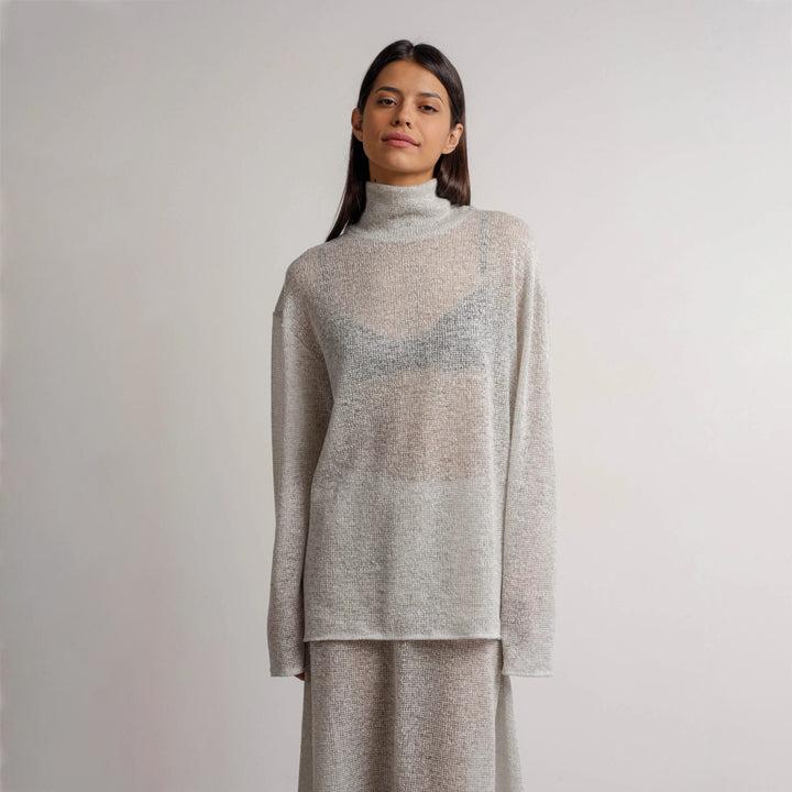 Damen elegant geschnittenes Strickoberteil mit modischem Rock Drune