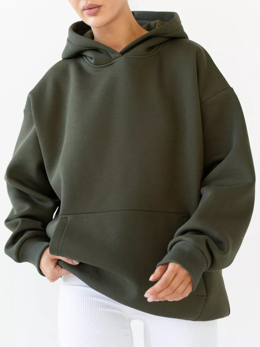 Damen Oversize Kapuzenpullover aus hochwertigem Baumwollmix Drune