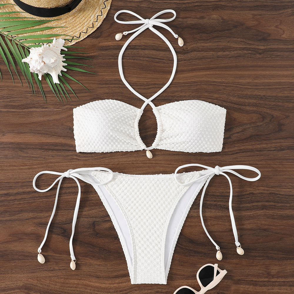 Damen Bikini-Set mit innovativem Bindemuster und modischem Cut-Out Drune