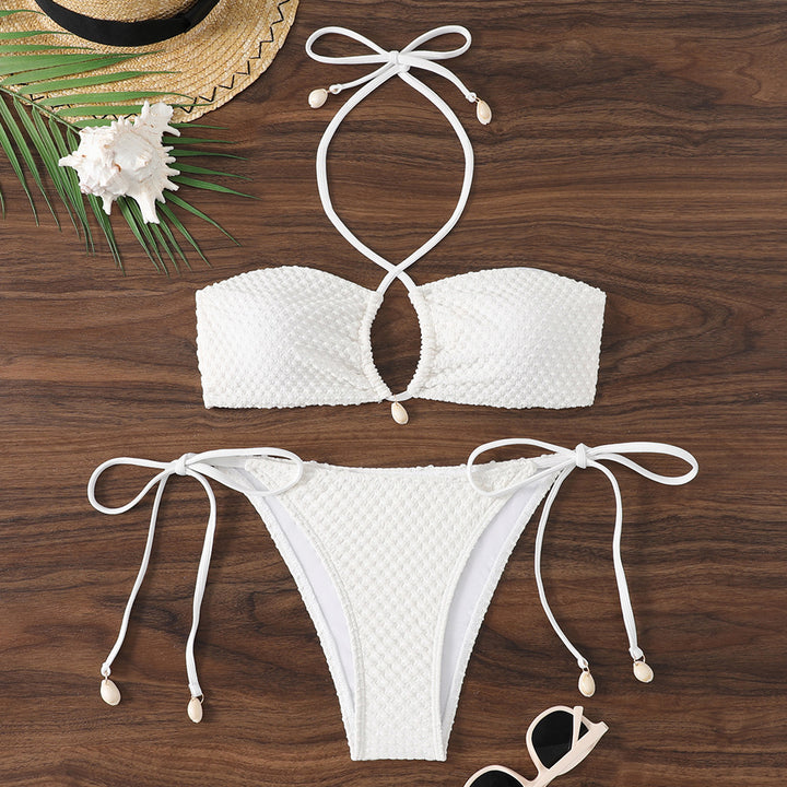 Damen Bikini-Set mit innovativem Bindemuster und modischem Cut-Out Drune