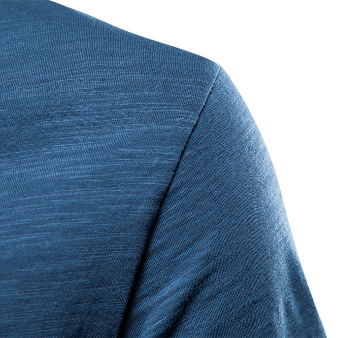 Herren nan leichtes Baumwolljersey Kurzarmshirt mit V-Ausschnitt und schmaler Passform Drune